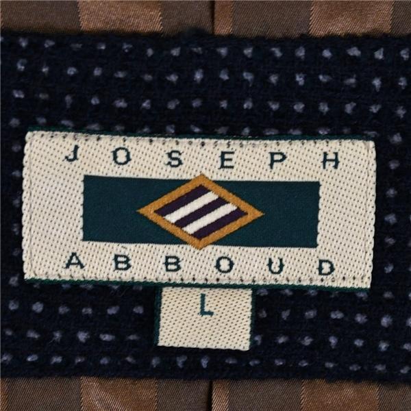 ジョセフアブード JOSEPH ABBOUD 3つボタン シングル ジャケット L ブラック ドット 袖口3つ釦 日本製 0375-JKJL-YA-0106 / 6TD008 | JOSEPH ABBOUD | 03