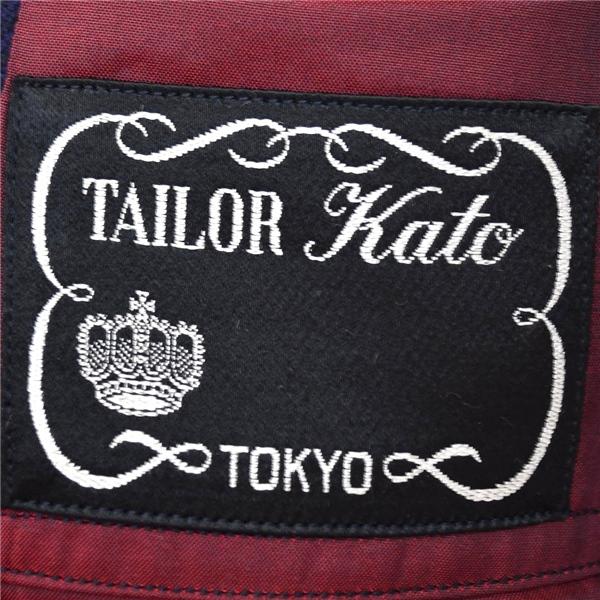 TAILOR Kato ダンヒル生地 dunhill 2つボタン シングル ジャケット M ダークネイビー 袖口2つ釦 春秋冬対応 / 6TD010 | dunhill | 04