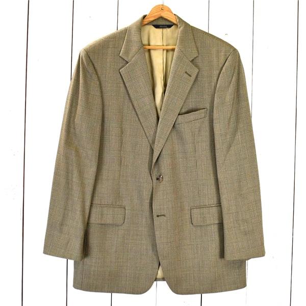 ブルックスブラザーズ 2つボタン シングル ジャケット 40RG / L ベージュ グレンチェック 袖口4つ釦 春秋冬対応 20862251 / 6TD018 | BROOKS BROTHERS