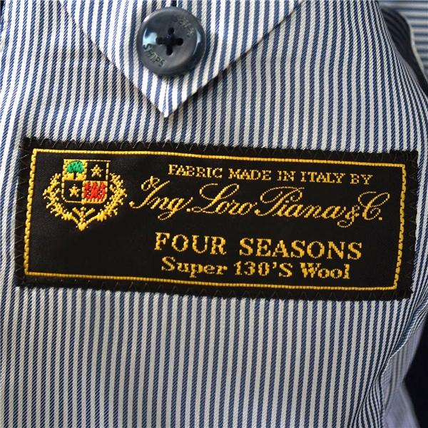 シップス SHIPS 伊製ロロピアーナ生地 super130's 3つボタン シングル 段返り ジャケット 44 / M 濃紺 袖口4つ釦 117-03-0188 / 6TD021 | SHIPS | 04