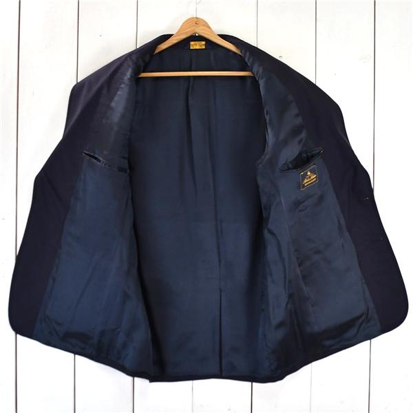 ブルックスブラザーズ BROOKSEASE 金ボタン 2つボタン シングル 紺ブレザー ジャケット 40s / L 濃紺 袖口4つ釦 97932 / 6TD022 | BROOKS BROTHERS | 01