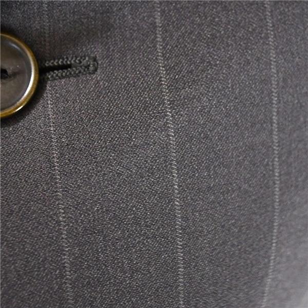 伊製 ジョルジオアルマーニ ARMANI 2つボタン シングル ジャケット 48 / XL ダークグレー ストライプ 袖口4つ釦 01-761581 / 6TD027 | GIORGIO ARMANI | 02