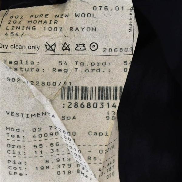 伊製 ジョルジオアルマーニ ARMANI 2つボタン シングル ジャケット 54 / XXL ダークネイビー 袖口3つ釦 大きいサイズ 02-722800 / 6TD028 | GIORGIO ARMANI | 04