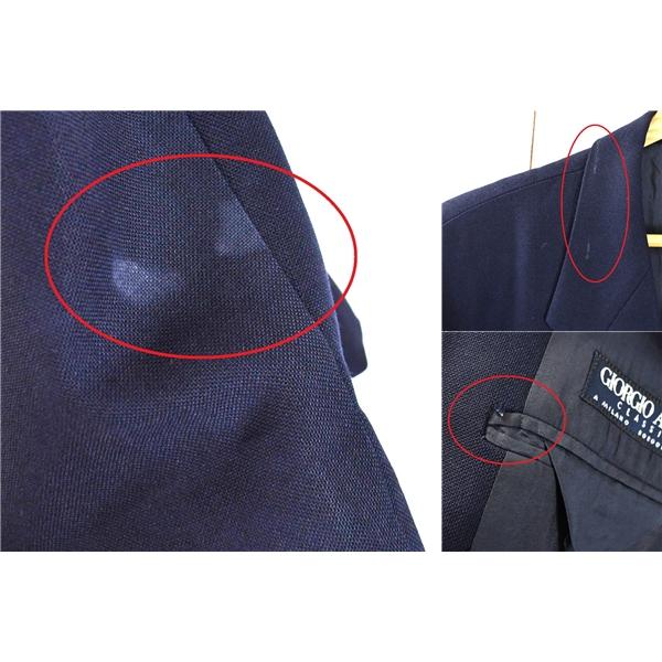 伊製 ジョルジオアルマーニ ARMANI 2つボタン シングル ジャケット 54 / XXL ダークネイビー 袖口3つ釦 大きいサイズ 02-722800 / 6TD028 | GIORGIO ARMANI | 06