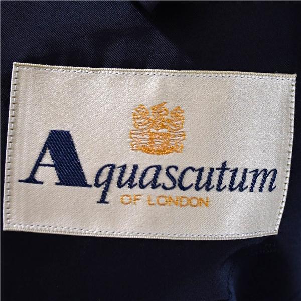 アクアスキュータム Aquascutum 金ボタン 4つボタン ダブル 紺ブレザー ジャケット XL ダークネイビー 袖口4つ釦 春秋冬対応 / 6TD030 | Aquascutum | 03