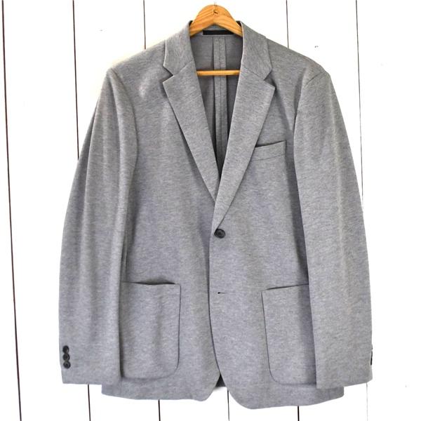 ユニクロ UNIQLO コットン混 2つボタン シングル コンフォートジャケット M グレー 袖口3つ釦 春夏秋対応 311-425035 / 6TD044 | ユニクロ