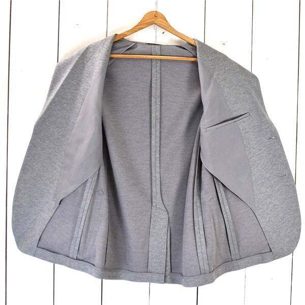 ユニクロ UNIQLO コットン混 2つボタン シングル コンフォートジャケット M グレー 袖口3つ釦 春夏秋対応 311-425035 / 6TD044 | ユニクロ | 01