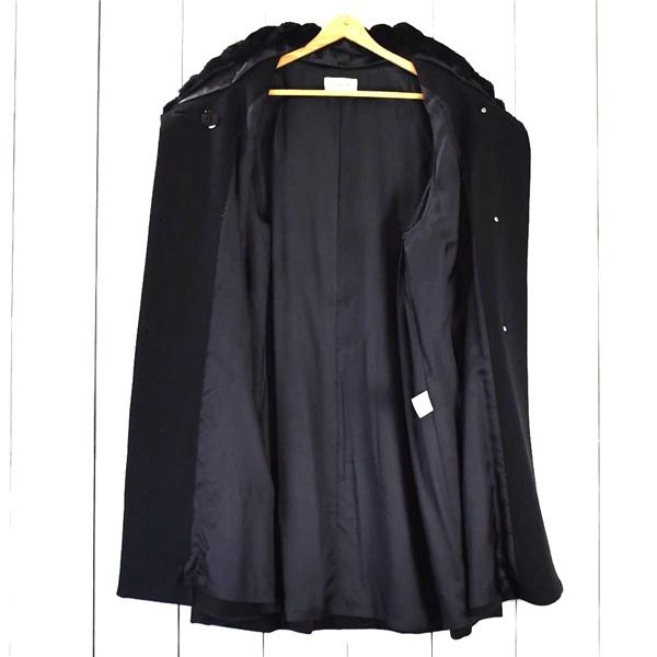 レディース】Claire ELMOREA カシミヤ100％ 取外し可能ヌートリア毛皮ファー付 ロングコート L / 13号 ブラック 7674-21004 / 6TD048 | ブランド登録なし | 01