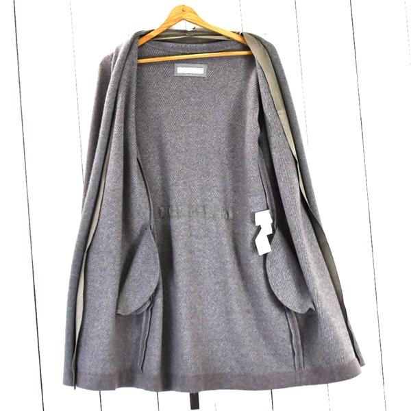 レディース】伊製 Fabiana Filippi ファビアナフィリッピ カシミヤ混 シルク混 ロングカーディガン コート S グレー QS21413 / 6TD049 | FABIANA FILIPPI | 01
