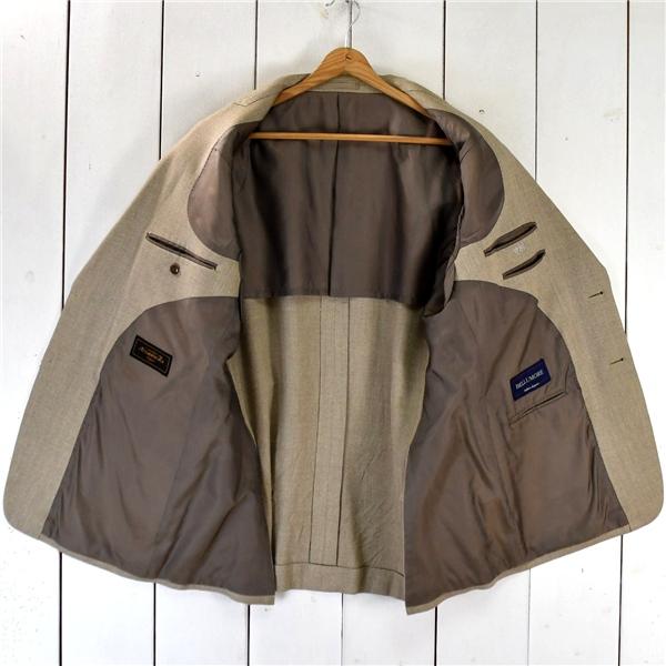 ベルモーレ BELLUMORE シルク混 麻リネン混 2つボタン シングル ジャケット BB6 / L ベージュ 袖口3つ釦 春夏秋対応 4516301 / 6TD051 | BELLUMORE | 01