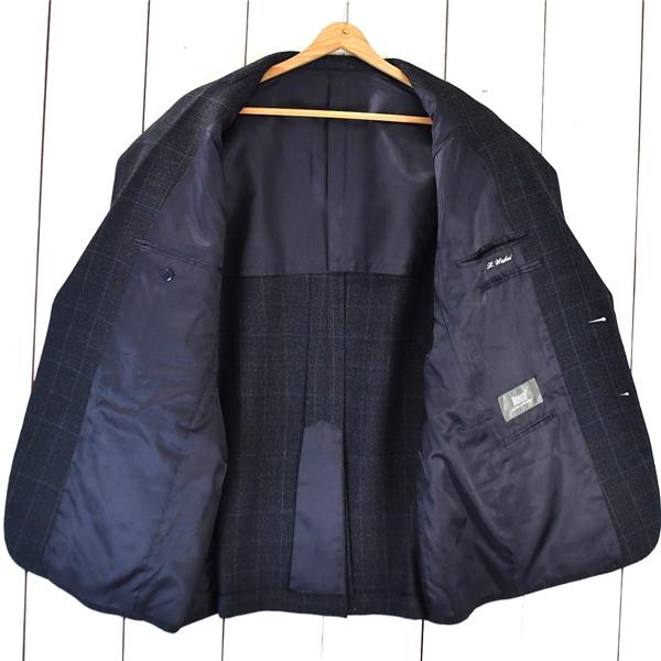 ROSSY ロッシー 2つボタン シングル ジャケット AB6 / XL チャコールグレー ウインドペン 袖口3つ釦 春秋対応 3G-053 / 6TD055 | ブランド登録なし | 01