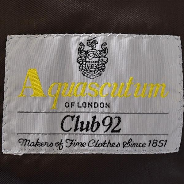アクアスキュータム Aquascutum くるみボタン 2つボタン シングル ジャケット 88YA4 / M ブラウン ウインドペン 袖口4つ釦 / 6TD069 | Aquascutum | 03