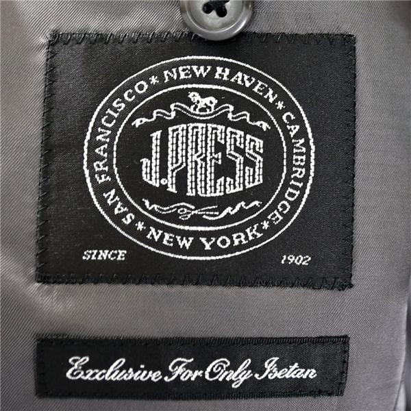 Jプレス J.PRESS カシミヤ混 3つボタン シングル 段返り ジャケット M ミドルグレー ウインドペン 袖口3つ釦 BR-OV-CW-0087 / 6TE011 | J.PRESS | 03