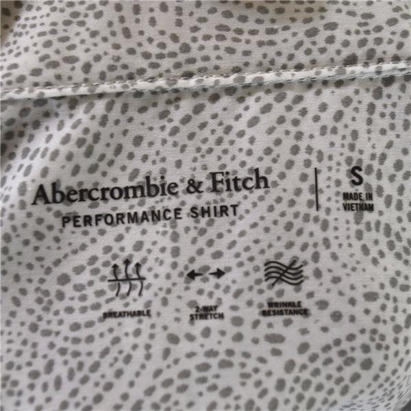 Abercrombie & Fitch アバクロ 半袖 ボタンダウン シャツ S ホワイトベース デザインシャツ 春夏対応 8GWR0878ED265 / 6TE051 | Abercrombie&Fitch | 03