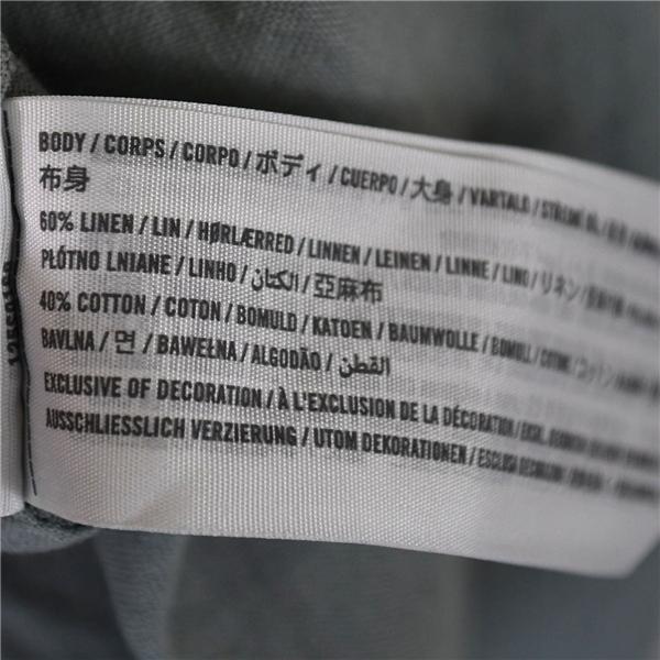 Abercrombie & Fitch アバクロ 麻リネン60％ コットン40％ 半袖 ボタンダウン シャツ S ライトカーキ ロゴ刺繍付 春夏対応 / 6TE052 | Abercrombie&Fitch | 04