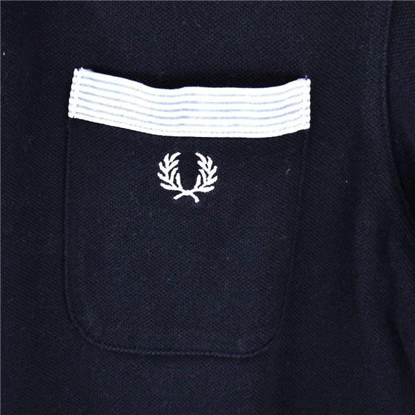 フレッドペリー FRED PERRY コットン100％ ボタンダウン ポロシャツ 半袖シャツ M ダークネイビーベース ロゴ刺繍 春夏対応 / 6TE056 | FRED PERRY | 03