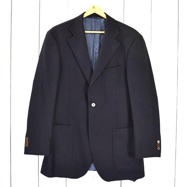 スーツカンパニー 伊製生地 段返り 3つボタン シングル ジャケット 180cm-6Drop / L ブラック 袖口4つ釦 本切羽 3090330 / 6TE061 | SUIT SQUARE