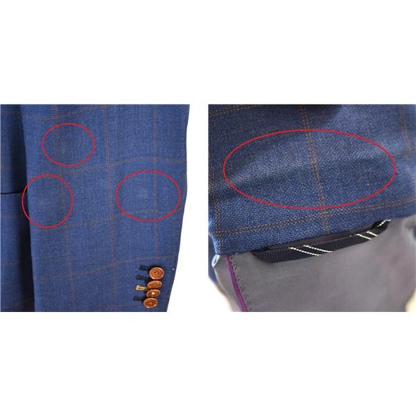 スーツカンパニー super100's シルク混 段返り 3つボタン シングル ジャケット 175cm-6Drop / L 濃紺ウインドペン 本切羽3604170 / 6TE067 | SUIT SQUARE | 07