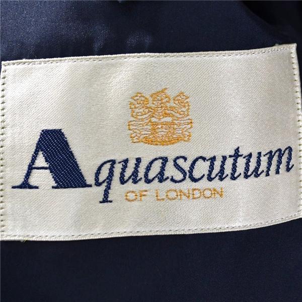 アクアスキュータム Aquascutum シルク混 2つボタン シングル シアサッカー ジャケット 94A6 / L 濃紺 袖口4つ釦 1750464S / 6TF002 | Aquascutum | 03