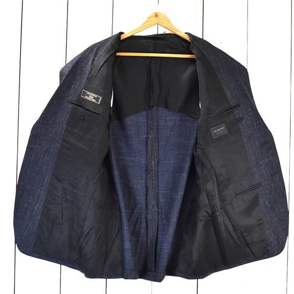ダーバン D'URBAN NIKKE生地 麻リネン混 2つボタンシングルジャケット AB6 /L チャコールグレー 袖口4つ釦 30111022-37-000 / 6TF005 | D'URBAN | 01