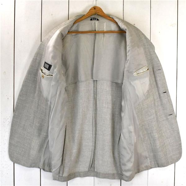 伊製 VERRI ヴェリー 麻リネン混 段返り 3つボタン シングル ジャケット 54 / XL ライトグレー 袖口3つ釦 春夏秋対応 / 6TF009 | ブランド登録なし | 01