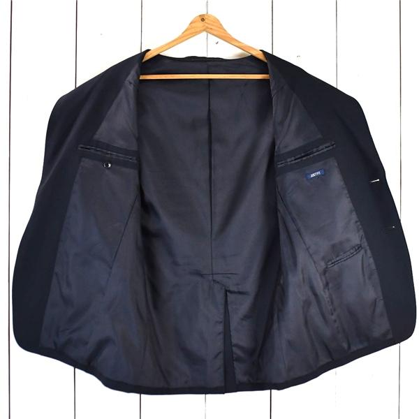 ユニクロ UNIQLO 銀ボタン 2つボタン シングル ジャケット M ダークネイビー 袖口3つ釦 春秋冬対応 313-024978 / 6TF011 | ユニクロ | 01