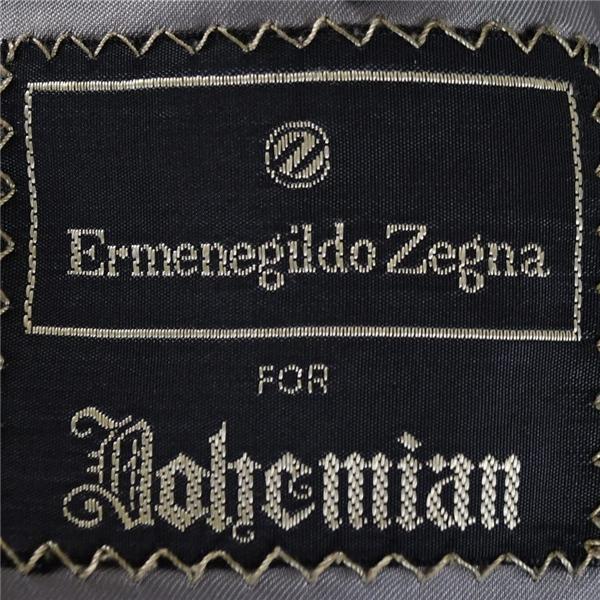伊製 ゼニア Ermenegildo Zegna 2つボタン シングル ジャケット M カーキグレー オーバーチェック 袖口3つ釦 春夏対応 140320 / 6TF012 | ZEGNA | 03
