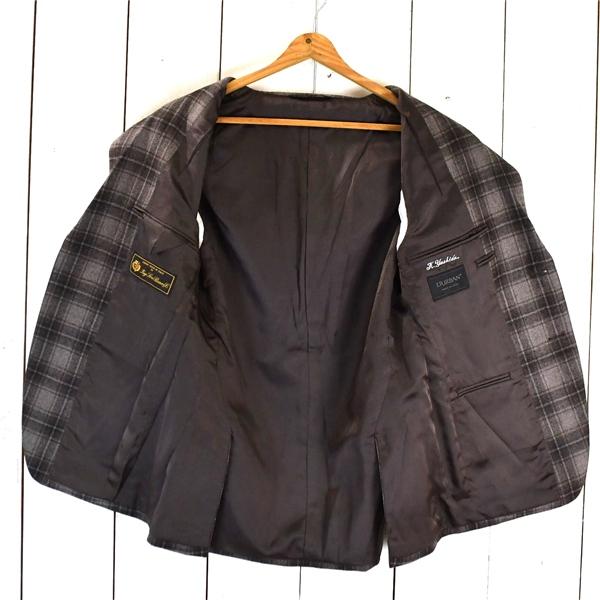 D'URBAN 伊製ロロピアーナ生地 2つボタン シングル ジャケット 88A3 / S ダークブラウン オーバーチェック W822251-84-601 / 6TF013 | D'URBAN | 01