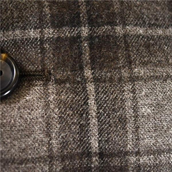D'URBAN 伊製ロロピアーナ生地 2つボタン シングル ジャケット 88A3 / S ダークブラウン オーバーチェック W822251-84-601 / 6TF013 | D'URBAN | 02