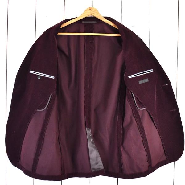 ユニクロ UNIQLO 2つボタン シングル コーデュロイ ジャケット XL ボルドー 袖口3つ釦 春秋冬対応 311-078864 / 6TF018 | ユニクロ | 01