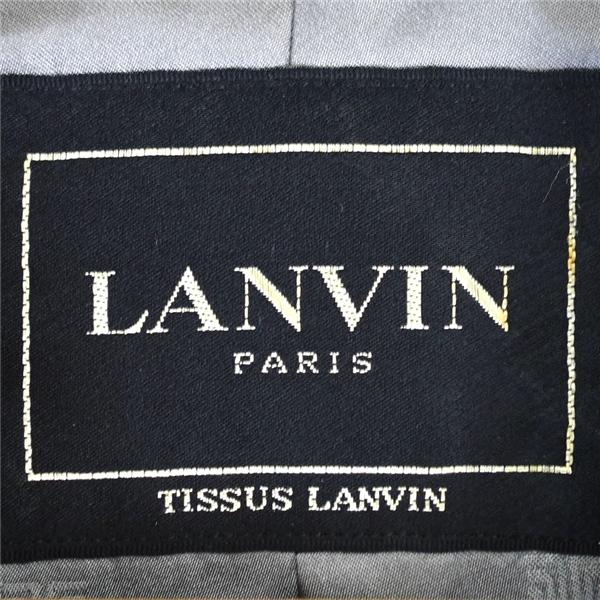 ランバン LANVIN 2つボタン シングル ジャケット S グレーベース チェックストライプ 袖口3つ釦 春夏対応 / 6TF034 | LANVIN | 03