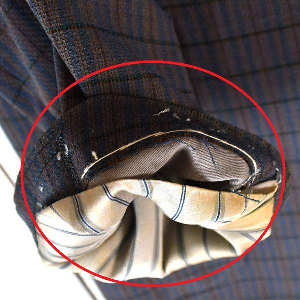 ランバン LANVIN 2つボタン シングル ジャケット S グレーベース チェックストライプ 袖口3つ釦 春夏対応 / 6TF034 | LANVIN | 05