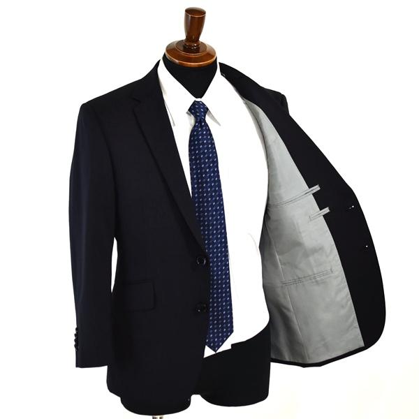 美品 FABRIC TOKYO 日本製 2つボタン シングルスーツ S AB3 ブラック シャドーストライプ 背抜き 春秋 合物 袖口4つ釦 開き見せ 6UE004 | ブランド登録なし | 01
