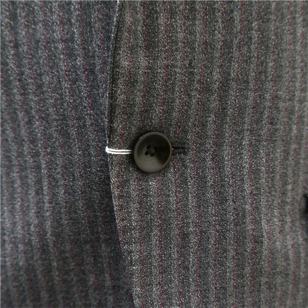 スーツセレクト 2つボタン シングルスーツ A5 M グレー系 ストライプ 総裏地仕上げ 春秋冬 合物 袖口4つボタン 本切羽 裾ダブル 6UE015 | SUIT SELECT | 02