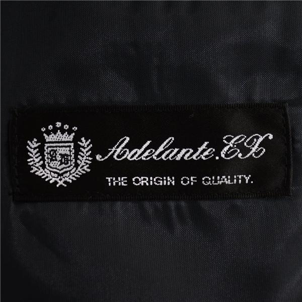 Adelante.EX 2つボタン シングルスーツ AB5 M ダークネイビー ストライプ 濃紺 春夏 背抜き 袖口4つ釦 ワンタック 裾シングル 6UE047 | ブランド登録なし | 05
