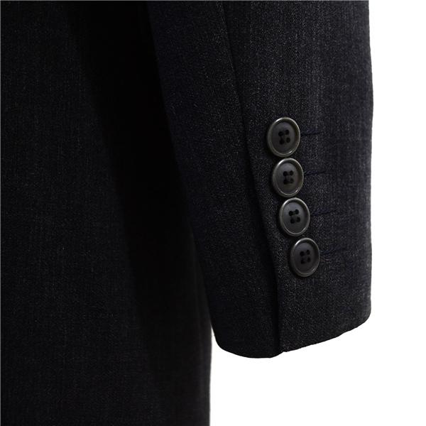 カルバンクライン 3つボタン シングルスーツ A6 M ダークグレー 春秋冬 合物 総裏地 袖口4つ釦 ワンタック ウエスト細め 6UE051 | Calvin Klein | 03