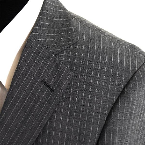 オリヒカ ORIHICA 2パンツ 2つボタン シングルスーツ YA5 M グレー ストライプ 春夏 袖口4つ釦 ノータック ストレッチ 6UF001 | ORIHICA | 02