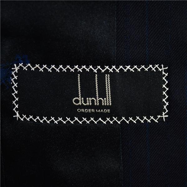ダンヒル dunhill 2つボタン シングルスーツ AB7 L ダークネイビー ストライプ 濃紺 春秋 合物 背抜き ウール100%生地 袖口4つ釦 6UF008 | dunhill | 05