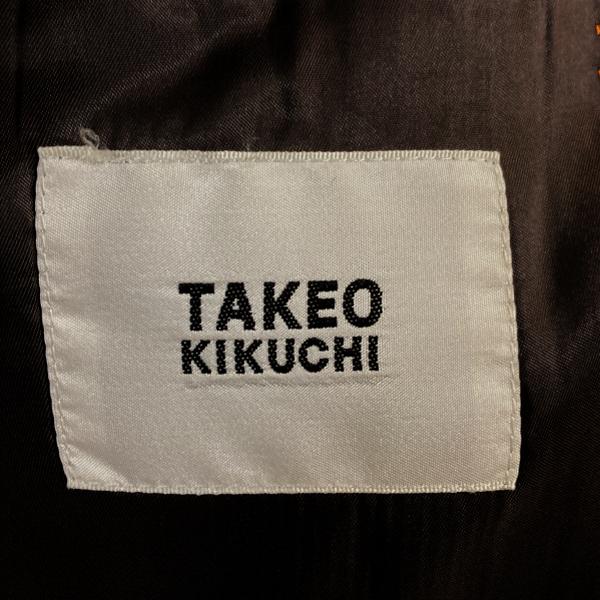 TAKEO KIKUCHI 2つボタンシングル スーツ A5 M ダークブラウン ストライプ ワンタック 春夏対応 開き見せ JF070-65004JF 6UG009 | TAKEO KIKUCHI | 04