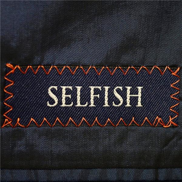 美品 SELFISH 伊製 ゼニア生地 2つボタン シングルスーツ XL BE6 ダークネイビー チェック 袖口4つ釦 本切羽 107000 夏物 春夏 6XA001 | ZEGNA | 03