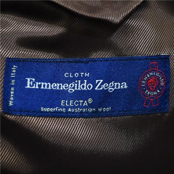 SELFISH 伊製 ゼニア生地 2つボタン シングルスーツ XL BE6 ダークグレー ウインドペン 袖口4つ釦 本切羽 121633 合物 春秋 6XA003 | ZEGNA | 04