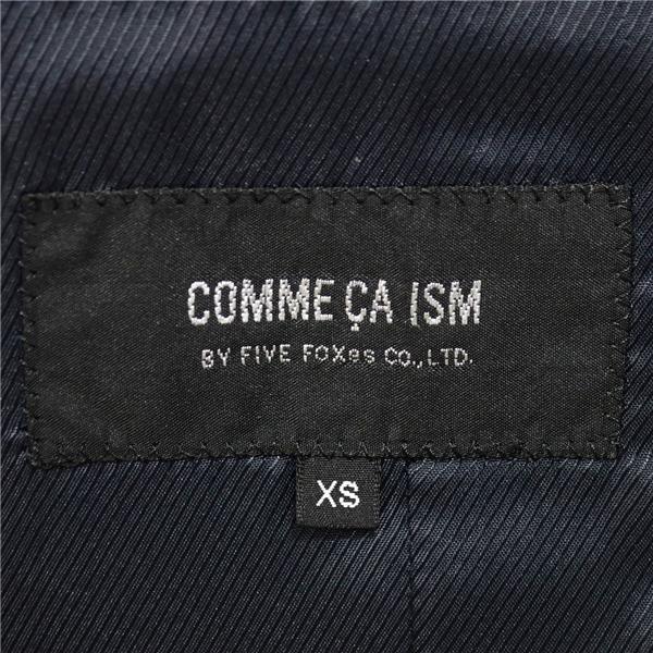 美品 コムサイズム 2つボタン シングルスーツ S YA3 ダークネイビー チェック ノータック 袖口4つ釦 開き見せ 47-01SA17 合物 春秋 6XA009 | COMME CA ISM | 03