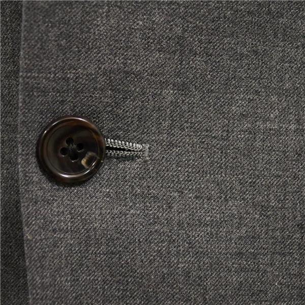 コムサイズム 2つボタン シングルスーツ S YA4 ダークグレー ノータック 袖口4つ釦 開き見せ 47-02SX18 合物 春秋 6XA010 | COMME CA ISM | 02
