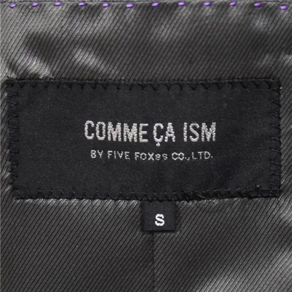 コムサイズム 2つボタン シングルスーツ S YA4 ダークグレー ノータック 袖口4つ釦 開き見せ 47-02SX18 合物 春秋 6XA010 | COMME CA ISM | 03