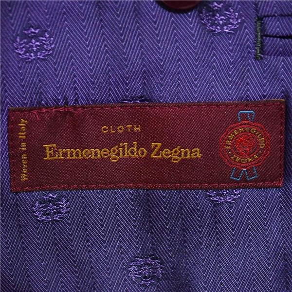 PARTENZA 伊製 ゼニア生地 2つボタン シングルスーツ L BB6 ダークネイビー ストライプ 袖口4つ釦 開き見せ 0124961 合物 春秋 6XA024 | ZEGNA | 04