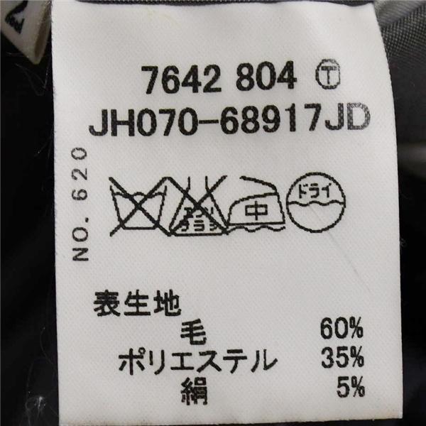 タケオキクチ シルク混 2つボタン シングルスーツ M Y6 ダークグレー ストライプ 袖口4つ釦 開き見せ 7642-804 夏物 春夏 薄手 6XA025 | TAKEO KIKUCHI | 04