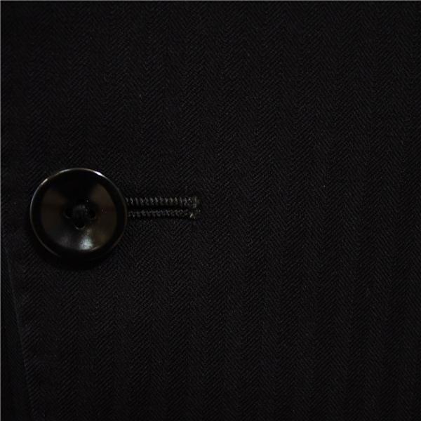 スーツセレクト 2つボタン シングルスーツ L AB6 ブラック ストライプ ノータック 袖口4つ釦 本切羽 BLK1306 合物 春秋 6XA031 | SUIT SELECT | 02