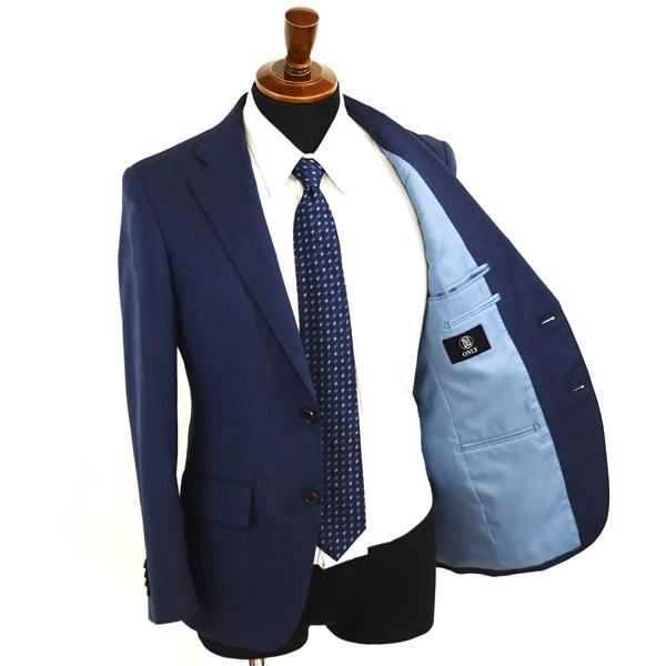 ONLY 2つボタン シングルスーツ S A4 ダークネイビー ノータック 袖口4つ釦 開き見せ 7-0122-42-001 夏物 春夏 薄手 6XA036 | ONLY | 01