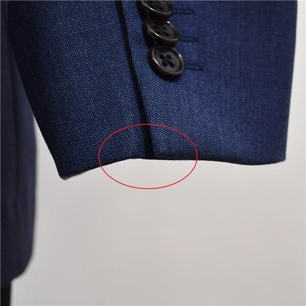 ONLY 2つボタン シングルスーツ S A4 ダークネイビー ノータック 袖口4つ釦 開き見せ 7-0122-42-001 夏物 春夏 薄手 6XA036 | ONLY | 07