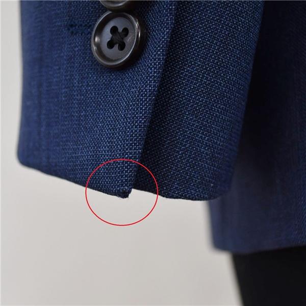 ONLY 2つボタン シングルスーツ S A4 ダークネイビー ノータック 袖口4つ釦 開き見せ 7-0122-42-001 夏物 春夏 薄手 6XA036 | ONLY | 08